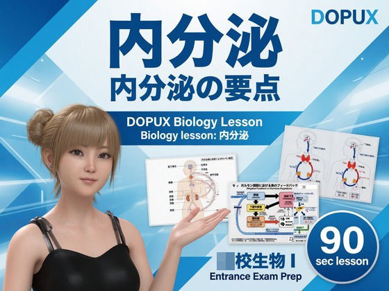 【エロ漫画】【▲20】パンチラガチャ★一ノ瀬廻里 大学に進学し強豪予備校『DOPUX（ドピュックス』で生物I，IIを教える名物講師に！（Vol.049:内分泌）