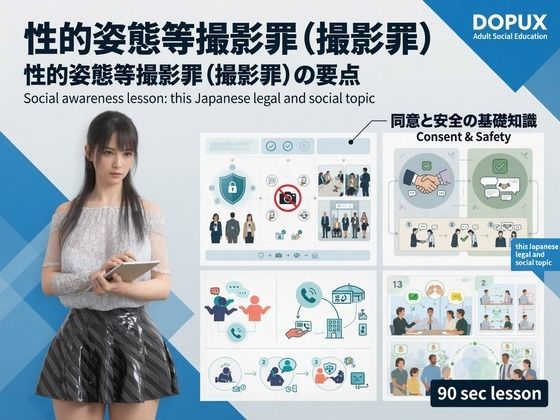 【エロ漫画】【△20】パンチラガチャ★二階堂 沙耶 大学に進学し強豪予備校『DOPUX（ドピュックス）』で社会人向け講座（性犯罪）を教える名物講師に！（Vol.011:性的姿態等撮影罪（撮影…