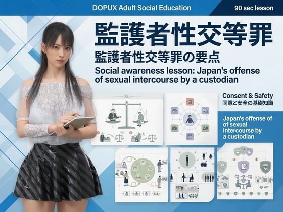【エロ漫画】【△20】二階堂 沙耶 大学に進学し強豪予備校『DOPUX（ドピュックス）』で社会人向け講座（性犯罪）を教える名物講師に！（Vol.003:監護者性交等罪）