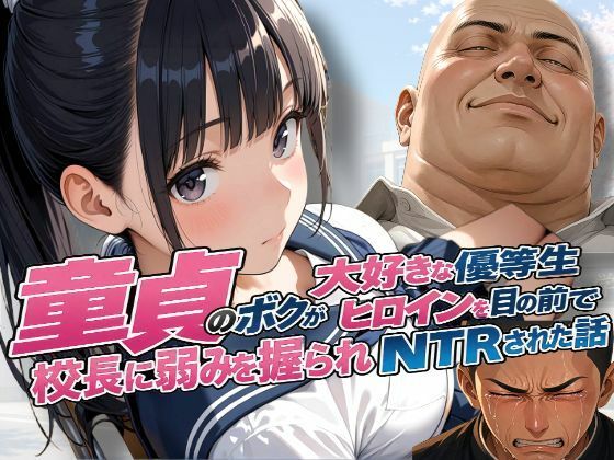 【エロ漫画】童貞のボクが大好きな優等生ヒロインを目の前で校長に弱みを握られNTRされた話