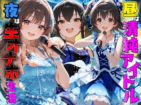 【エロ漫画】昼はアイドル夜は生オナホ生活  橘●りす＆赤●みりあ＆的●梨沙